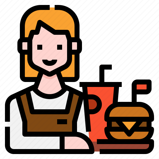 Avatar, career, fast, food, occupation, people, waitress icon - Download on Iconfinder