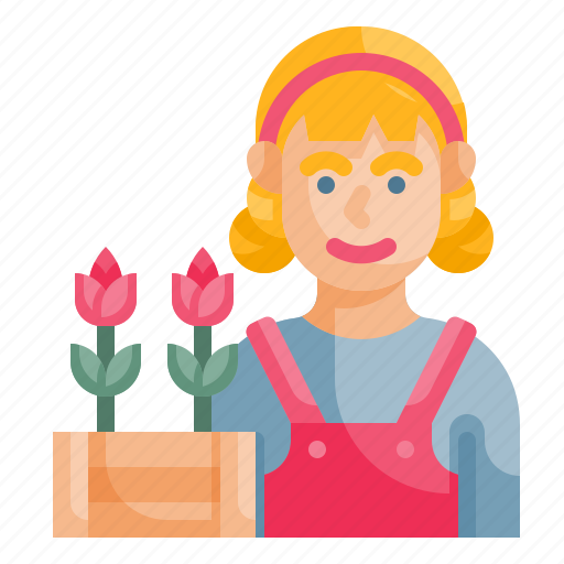 Gardener, gardening, garden, woman, avatar icon - Download on Iconfinder