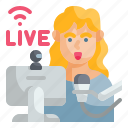 streamer, live, influencer, streaming, reporter