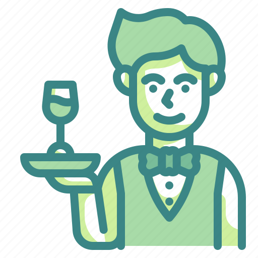 Waiter, butler, catering, service, avatar icon - Download on Iconfinder