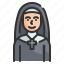nun, catholic, christian, religious, avatar