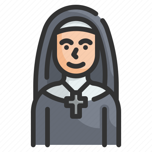 Nun, catholic, christian, religious, avatar icon - Download on Iconfinder