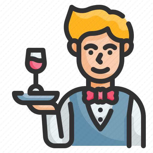 Waiter, butler, catering, service, avatar icon - Download on Iconfinder