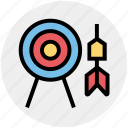 arrow on target, bulls eye, dart, dartboard, goal, target