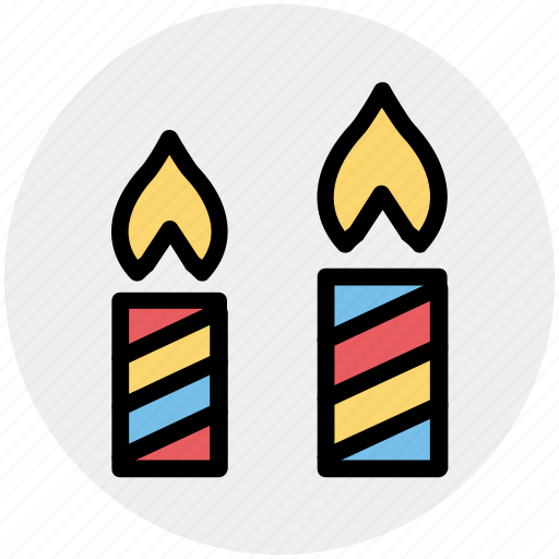 Candle light, candles, decorations, fancy candles, light, two candles icon - Download on Iconfinder