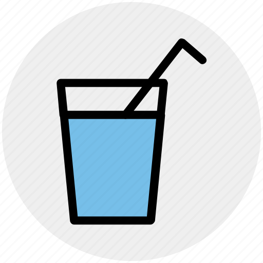 Beverage, drink, glass, glass with straw, juice, water icon - Download on Iconfinder