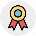 award badge, badge, badge with ribbon, emblem, seal