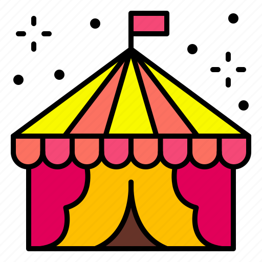 Circus, tent, leisure, entertaining, carnival icon - Download on Iconfinder