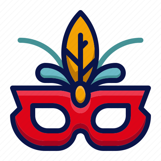 Amusement, carnival, circus, costume, feathers, mask, parade icon - Download on Iconfinder