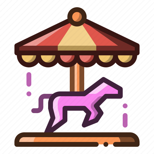 Carousel, carnival, whirligig, merry go round, amusement park icon - Download on Iconfinder