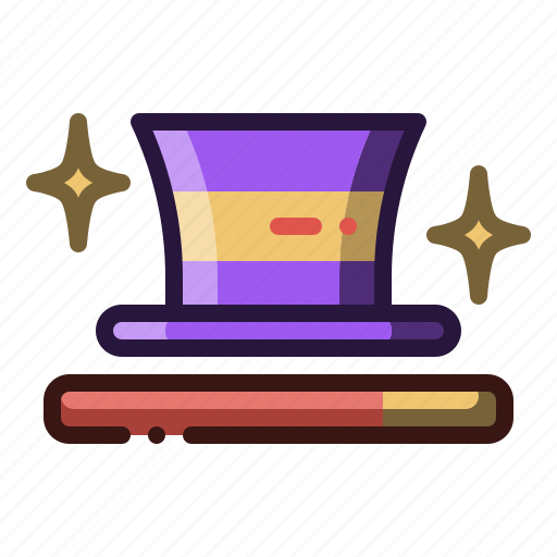 Magic, carnival, magician, wizard, wand icon - Download on Iconfinder