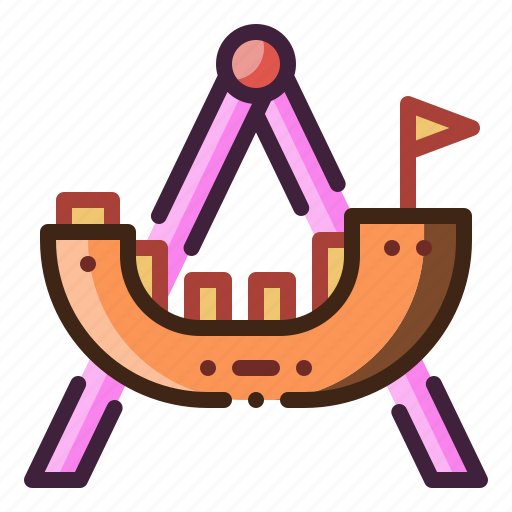 Swing, boat, carnival, amusement park, theme park icon - Download on Iconfinder