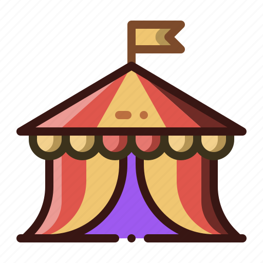 Tent, carnival, circus, stage, amusement park icon - Download on Iconfinder