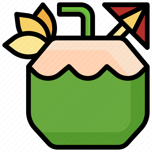 Coconut, drink, food, restaurant, organic, vegan, coconuts icon - Download on Iconfinder
