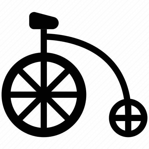 Antique bicycle, bicycle, big bicycle, old fashioned bicycle, penny- farthing icon - Download on Iconfinder