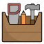 toolbox, tools, carpenter, and, elements 
