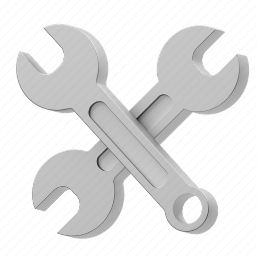 Wrench, repair, tool, spanner, construction, maintenance, equipment 3D illustration - Download on Iconfinder