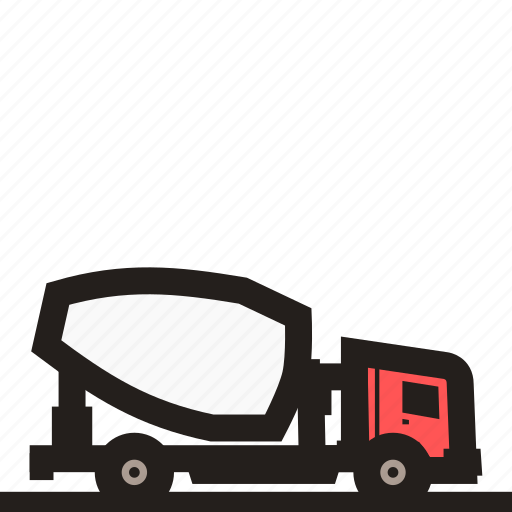 Cement truck, concrete mixer, concrete transport, mixer truck, truck, truck mixer icon - Download on Iconfinder