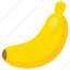 banana, fruit, yellow, food, cartoon, cute 