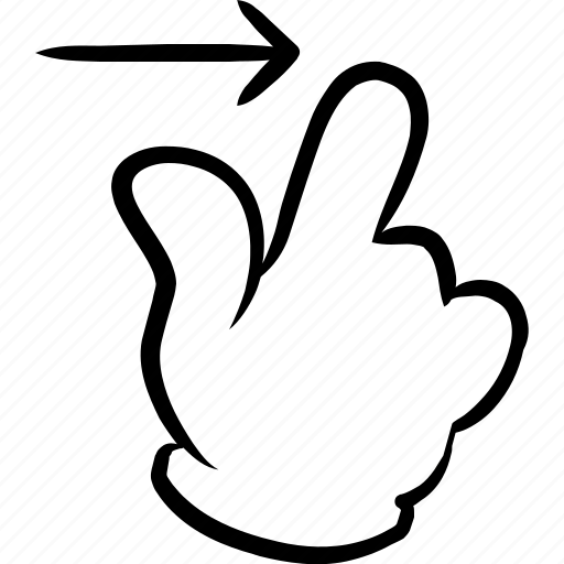 Arrow, arrows, finger, gesture, right, swipe, touch icon - Download on Iconfinder