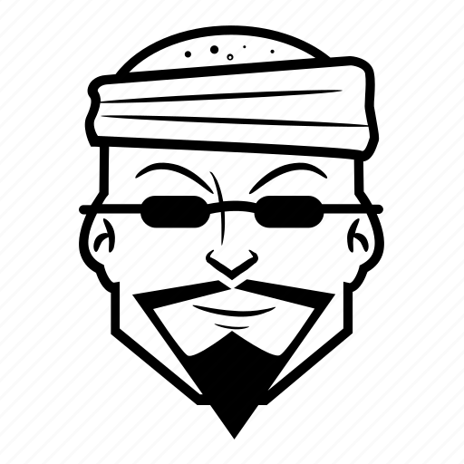 Bandana, cartoon, guy, head, mustache icon - Download on Iconfinder