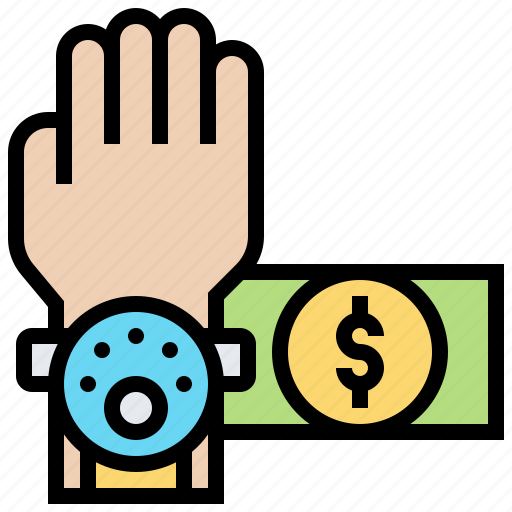 Currency, money, payment, watch, wearable icon - Download on Iconfinder
