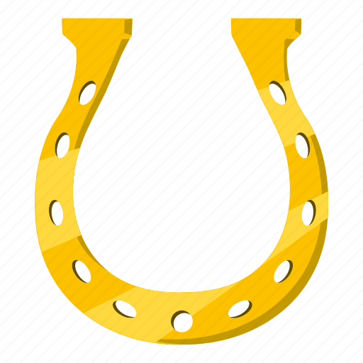 Cartoon, gold, horseshoe, luck, lucky, shoe, talisman icon - Download on Iconfinder