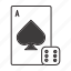 ace, card, casino, dice, gambling, game, play 