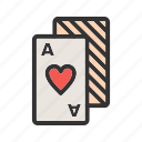 cards, casino, game, heart, luck, playing, poker