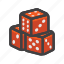 block, cube, dice game, dices 
