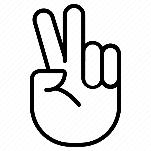 Victory, gesture, fingers, hand icon - Download on Iconfinder