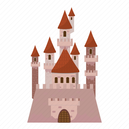Building, cartoon, castle, illustration, medieval, val97, vector icon - Download on Iconfinder