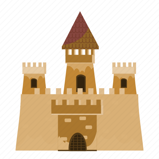 Building, vector, illustration, cartoon, medieval, castle icon - Download on Iconfinder