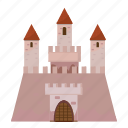 building, cartoon, castle, illustration, medieval, val97, vector