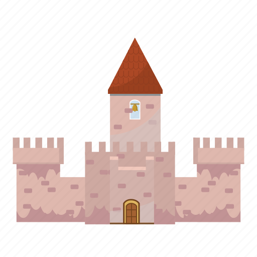 Building, cartoon, castle, illustration, medieval, val97, vector icon - Download on Iconfinder