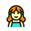 user, avatar, profile, girl, woman, long, hair 