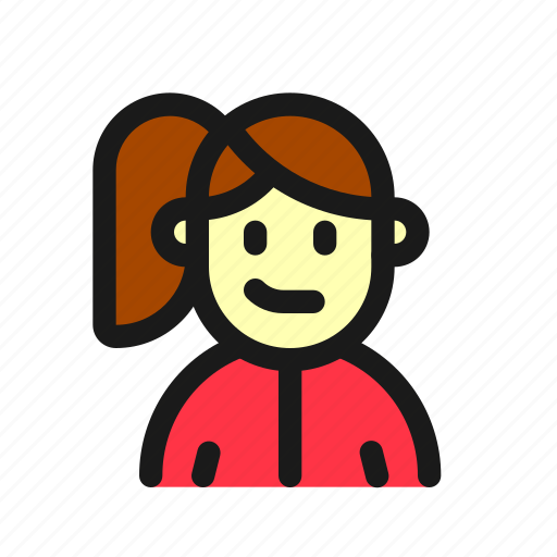 User, avatar, profile, girl, woman, sports, ponnytail icon - Download on Iconfinder