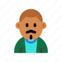 user, avatar, profile, man, moustache, adult