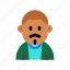 user, avatar, profile, man, moustache, adult 