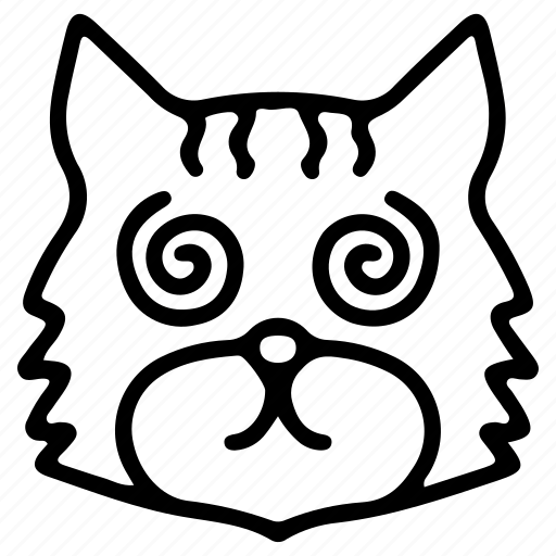 Cat, cute, dizzy, emoji, kitty icon - Download on Iconfinder