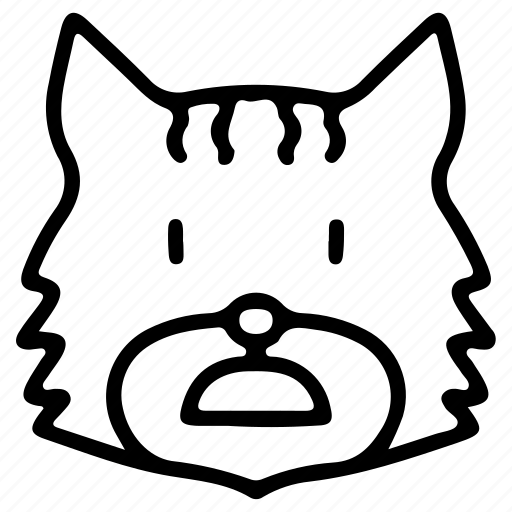 Cat, cute, emoji, emoticon, sad icon - Download on Iconfinder