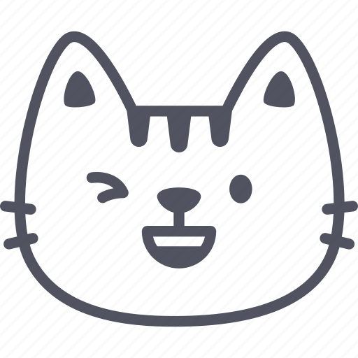 Happy, cat, emoticon, emoji, emotion, expression, feeling icon - Download on Iconfinder
