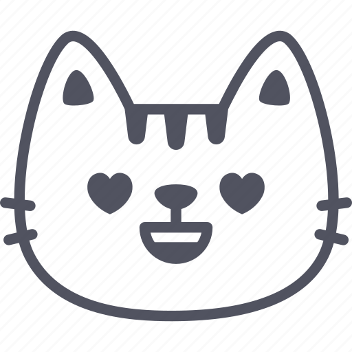 Love, cat, emoticon, emoji, emotion, expression, feeling icon - Download on Iconfinder