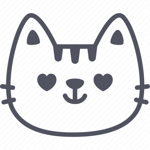 Love, cat, emoticon, emoji, emotion, expression, feeling icon - Download on Iconfinder