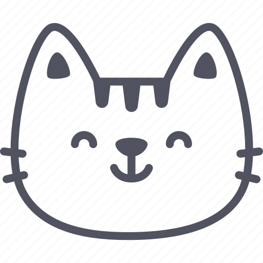 Smile, cat, emoji, emotion, expression, feeling, face icon - Download on Iconfinder