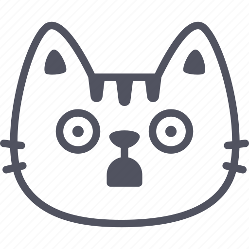 Stunning, cat, emoticon, emoji, emotion, expression, feeling icon - Download on Iconfinder