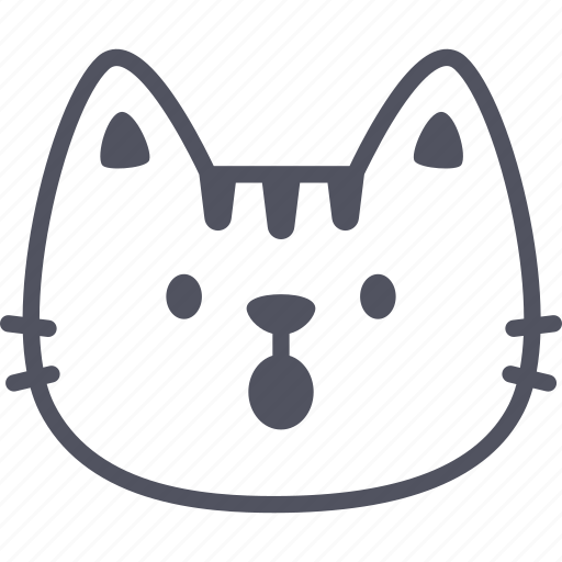 Wow, cat, emoticon, emoji, emotion, expression, feeling icon - Download on Iconfinder