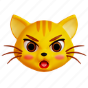 cat, face, emoji, emoticon, angry, emotion, expression 