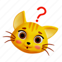 cat, face, emoji, confused, wondering, expression 