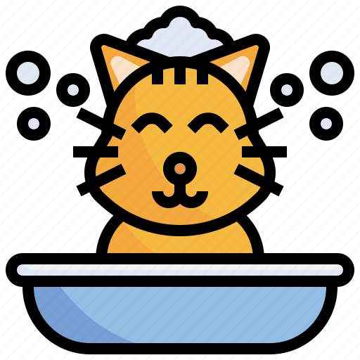 Bath, pet, beauty, washing, bubbles, animals icon - Download on Iconfinder